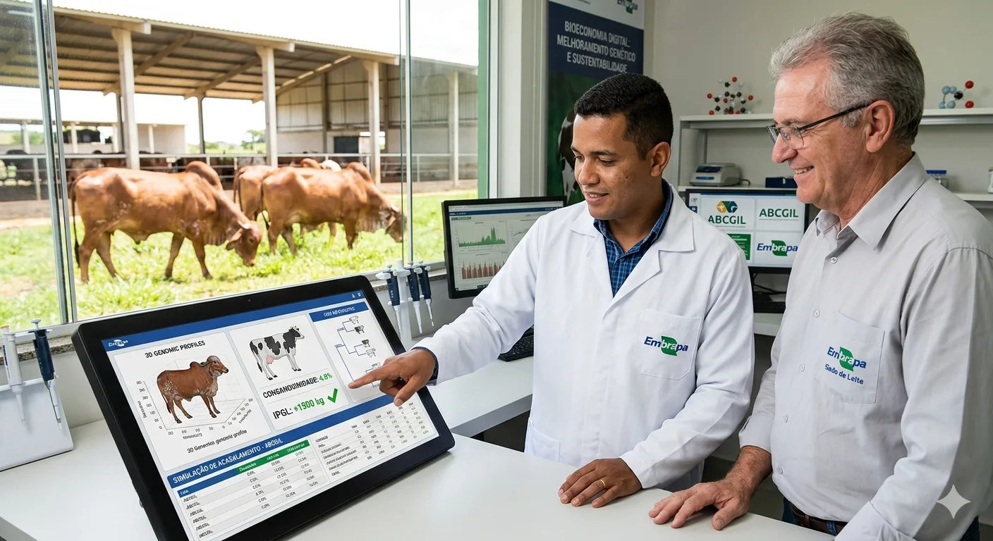 Bioeconomia digital: Embrapa e ABCGIL lançam software para conter depressão consanguínea no Gir Leiteiro