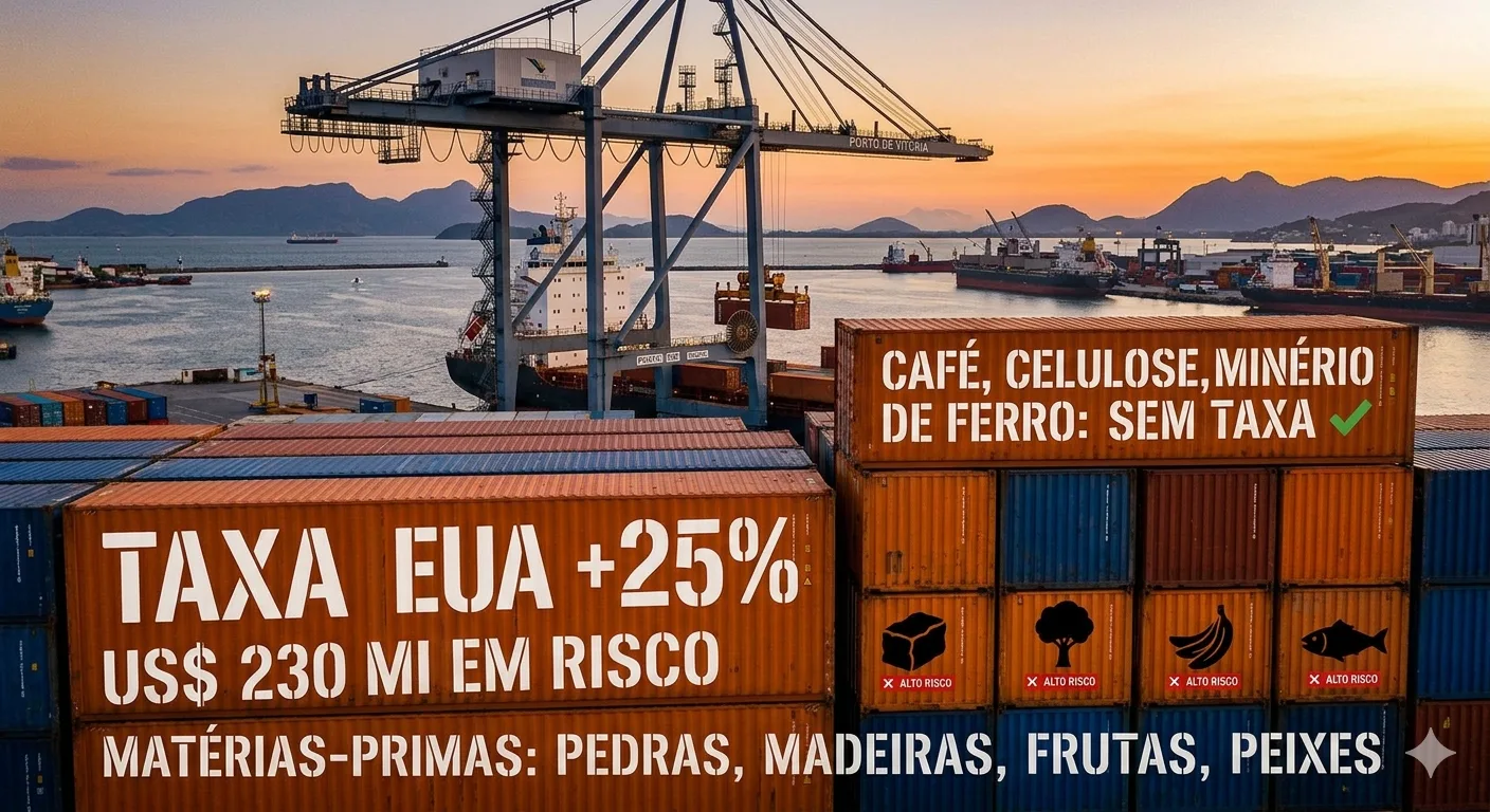 Protecionismo nos EUA: Nova sobretaxa de 25% acende alerta para o agronegócio e rochas no ES