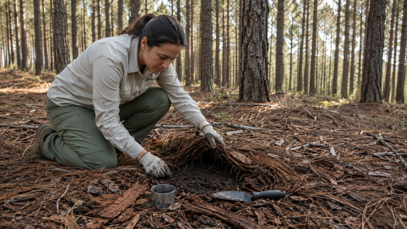 Resíduos de pinus ajudam a conservar carbono e nutrientes no solo